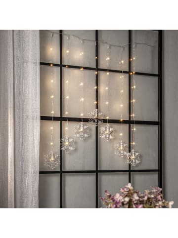 STAR Trading Zasłona świetlna LED "Snowflake" w kolorze białym - dł. 60 cm