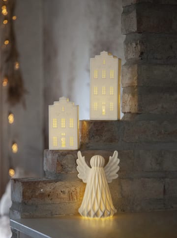 STAR Trading LED-Dekoration "Vinter" in Weiß - (B)8,5 x (H)21 cm