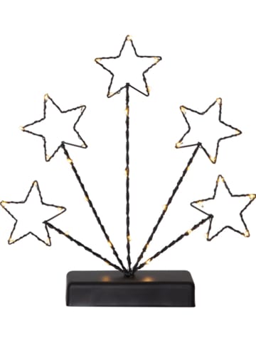 STAR Trading Dekoracyjna lampa LED "Stary" w kolorze czarnym - 29 x 27,5 cm