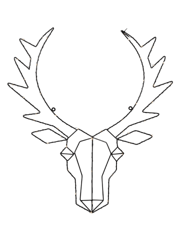 Best Season Dekoracyjna zawieszka LED "Cupid" w kolorze czarnym - 52 x 57 cm