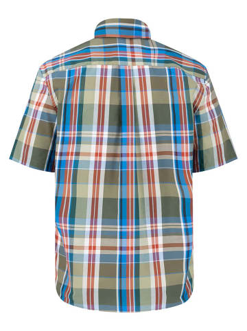 FYNCH-HATTON Hemd in Khaki/ Blau