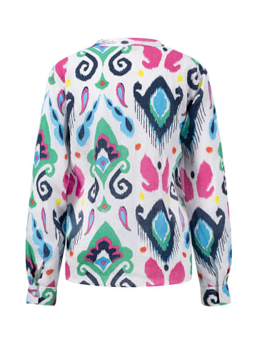 FYNCH-HATTON Leinen-Bluse in Weiß/ Bunt