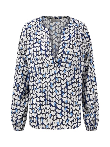 FYNCH-HATTON Bluse in Dunkelblau/ Creme