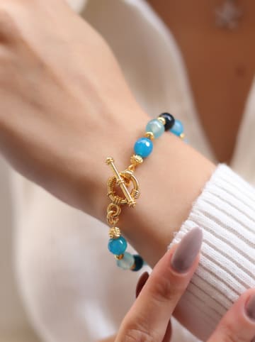 L'Atelier de Gaia Vergold. Armkette mit Edelsteinen