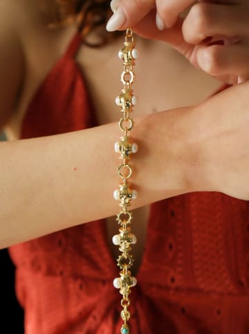 L'Atelier de Gaia Pozłacana bransoletka z perłami