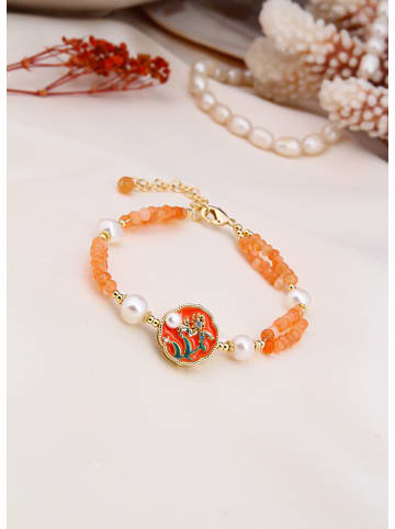 L'Atelier de Gaia Vergold. Armband mit Perlen und Edelsteinen