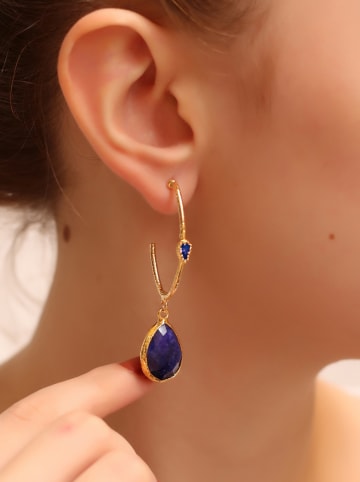 L'Atelier de Gaia Vergold. Halbcreolen mit Edelsteinen