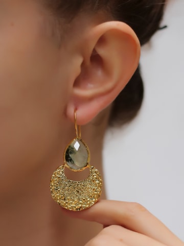 Pierres delicates Vergold. Ohrringe mit Edelsteinen