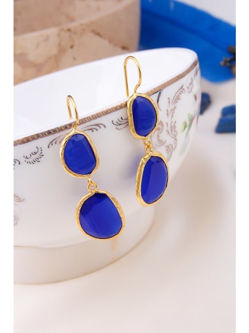 L'Atelier de Gaia Pozłacane kolczyki z elementami ozdobnymi