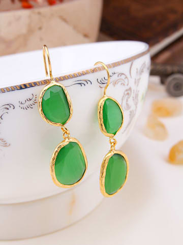 L'Atelier de Gaia Pozłacane kolczyki z kocim okiem