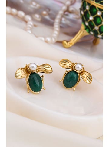 L'Atelier de Gaia Vergold. Ohrstecker mit Edelsteinen