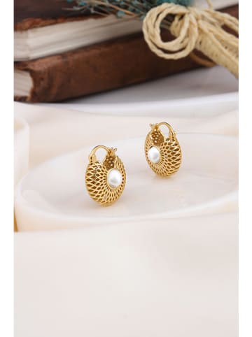 L'Atelier de Gaia Vergold. Ohrringe mit Perlen