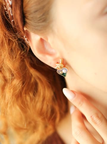 L'Atelier de Gaia Vergold. Ohrstecker mit Perlen