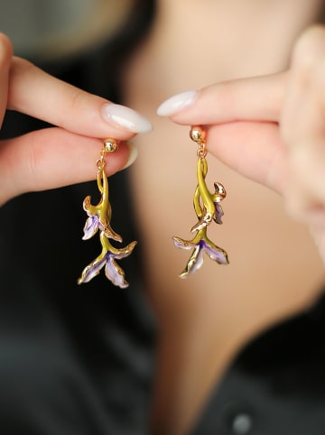 L'Atelier de Gaia Vergold. Ohrstecker mit Perlmutt