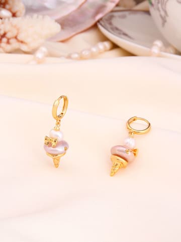 L'Atelier de Gaia Vergold. Creolen mit Perlen