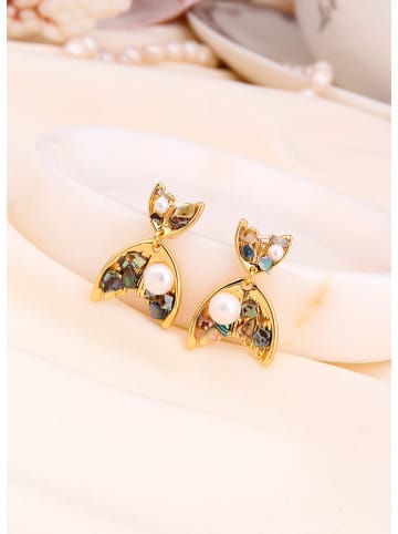 L'Atelier de Gaia Vergold. Ohrringe mit Perlen und Edelsteinen