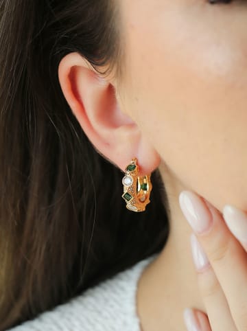 L'Atelier de Gaia Vergold. Creolen mit Edelsteinen