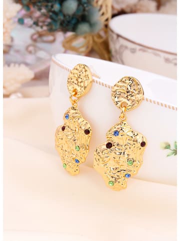 L'Atelier de Gaia Pozłacane kolczyki z cyrkoniami