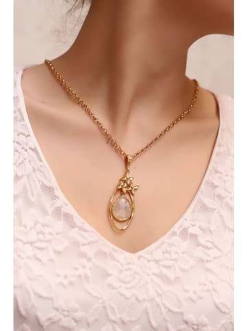 L'Atelier de Gaia Pozłacany naszyjnik z zawieszką - dł. 45 cm