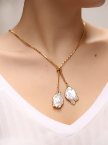 Pierres delicates Pozłacany naszyjnik z zawieszką - dł. 50 cm