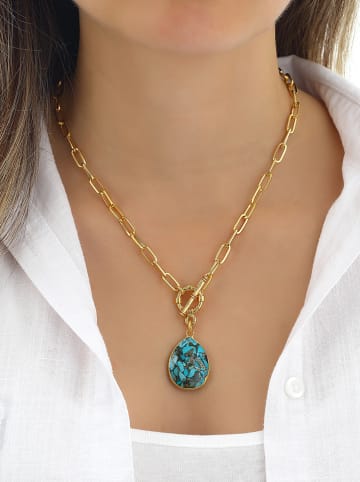 L'Atelier de Gaia Vergulde ketting met hanger - (L)45 cm