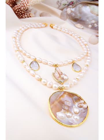 L'Atelier de Gaia Vergulde ketting met hanger - (L)45 cm