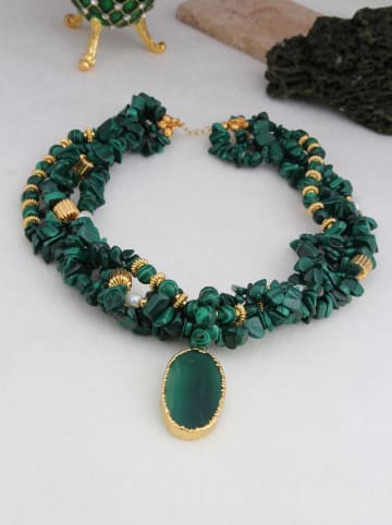 L'Atelier de Gaia Vergulde ketting met sierelementen - (L)47 cm