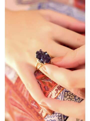 L'Atelier de Gaia Vergulde ring met edelsteen