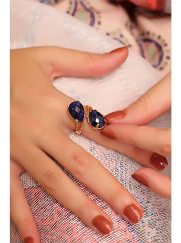 L'Atelier de Gaia Vergulde ring met edelsteen