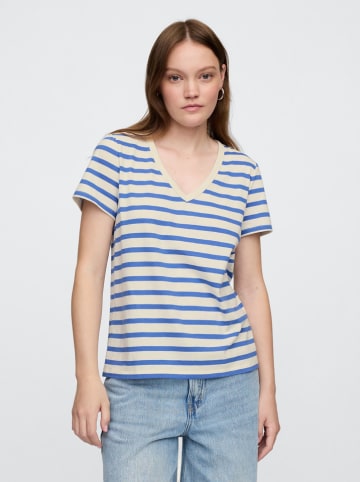 GAP Koszulka w kolorze niebiesko-białym