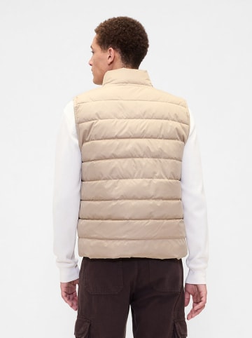 GAP Doorgestikte bodywarmer zandkleurig