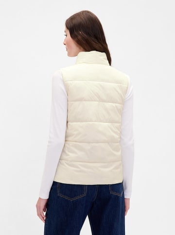 GAP Kamizelka pikowana w kolorze kremowym