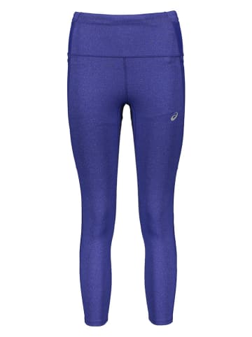 asics Legginsy funkcyjne "Distance Supply" w kolorze niebieskim