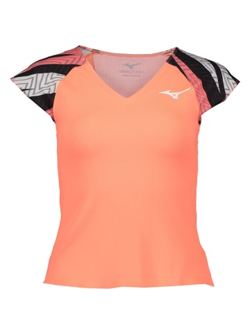 Mizuno Funktionsshirt in Orange/ Schwarz