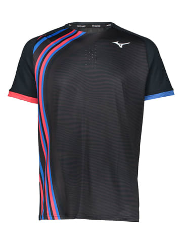 Mizuno Funktionsshirt "Shadow" in Schwarz/ Blau/ Rot