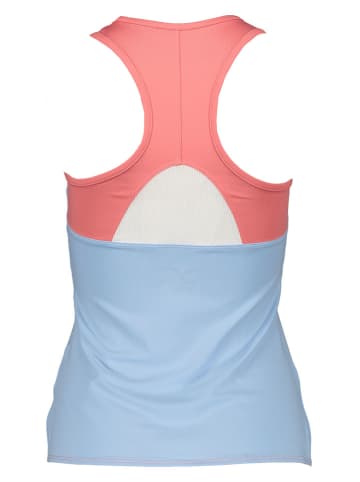 Mizuno Top funkcyjny w kolorze błękitno-różowo-białym