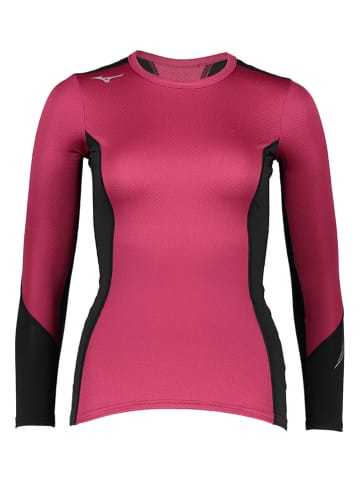 Mizuno Funktionslongsleeve "Virtual Body G2 Crew" in Pink/ Schwarz
