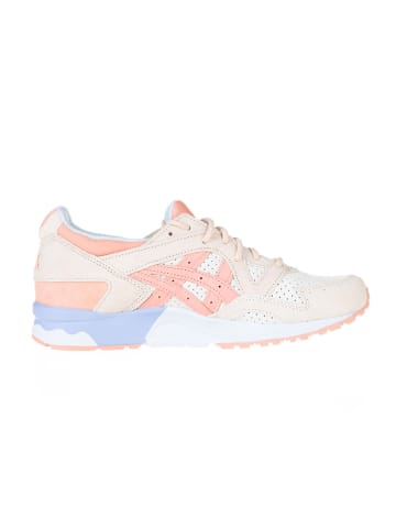 asics Leder-Laufschuhe in Creme/ Rosa/ Hellblau