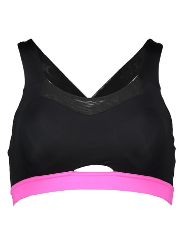 Mizuno Biustonosz sportowy w kolorze czarno-fioletowym