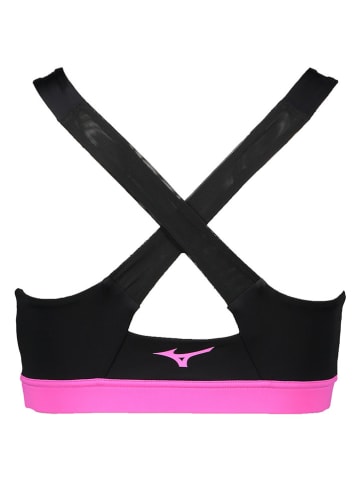 Mizuno Biustonosz sportowy w kolorze czarno-fioletowym