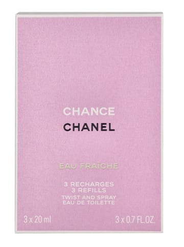 Chanel 3-delige set: "Chance Eau Fraiche" - 3 x eau de toilette, elk 20 ml