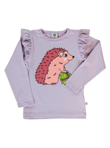 Småfolk Longsleeve "Igel" in Lila