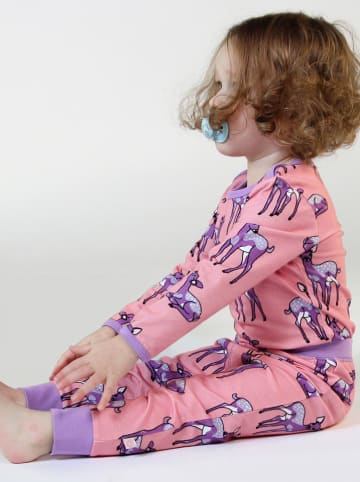 Småfolk Sweatbroek "Hert" lichtroze/paars
