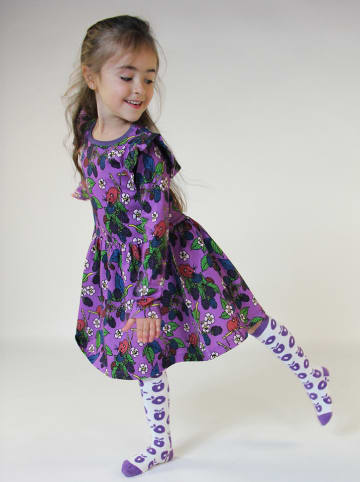 Småfolk Sukienka "Blackberries" w kolorze fioletowym ze wzorem