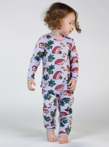 Småfolk Rampers "Hedgehog" w kolorze fioletowym ze wzorem