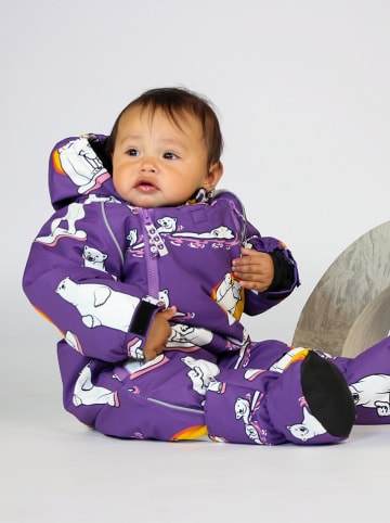 Småfolk Kombinezon zimowy "Polar bears" w kolorze fioletowym
