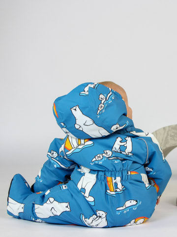 Småfolk Kombinezon zimowy "Polar bears" w kolorze niebieskim