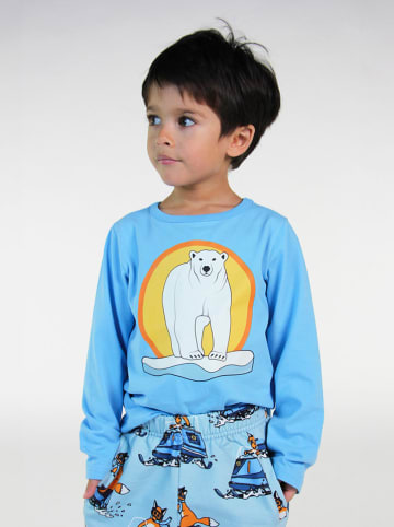 Småfolk Longsleeve in Blau/ Gelb