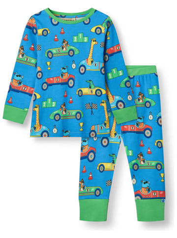 Småfolk Piżama w kolorze niebieskim ze wzorem