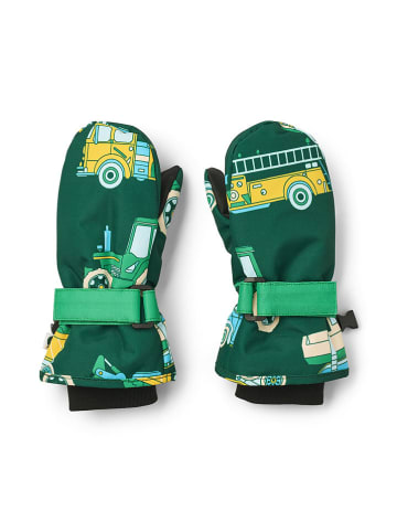 Småfolk Fäustlinge "Fahrzeuge" in Grün